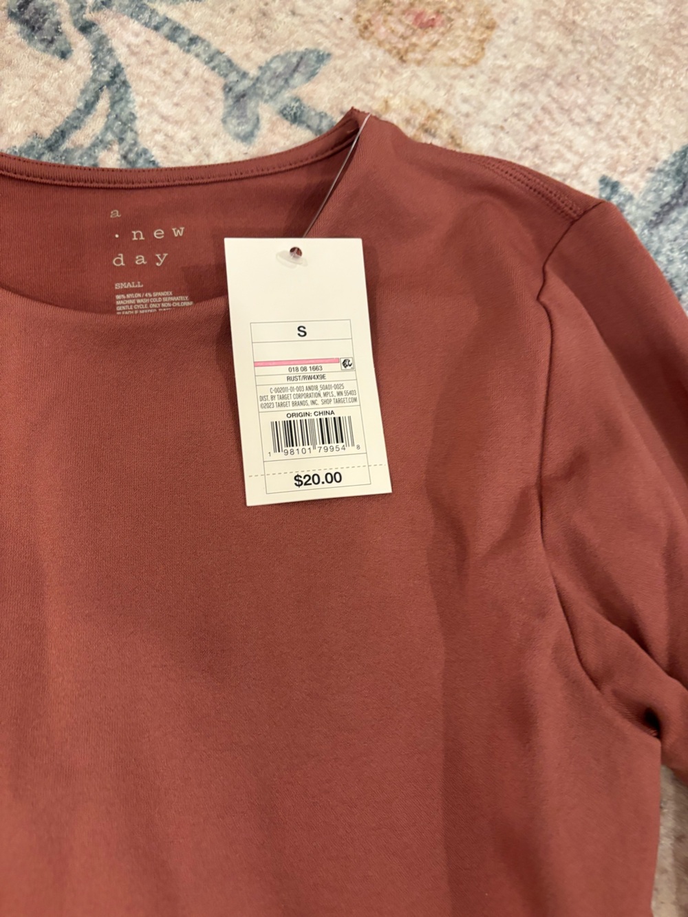 a new day Long-Sleeve Scoop Neck Bodysuit - Rusty Brown - Picture 2 of 3